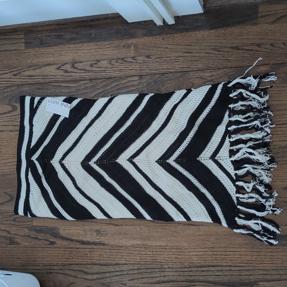 Nine West Chevron Tassel Beach Skirt